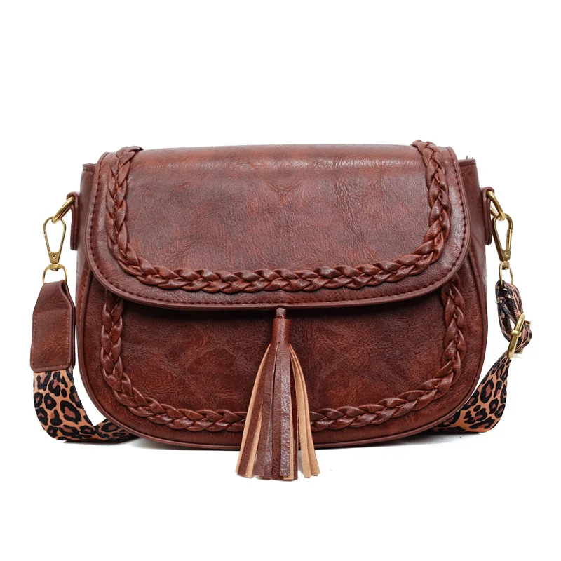 

2025 Vintage Handmade Shoulder Bag for Women, Genuine Leather Multi-way Crossbody Purse, Retro Boho Bag for Work & Daily Use