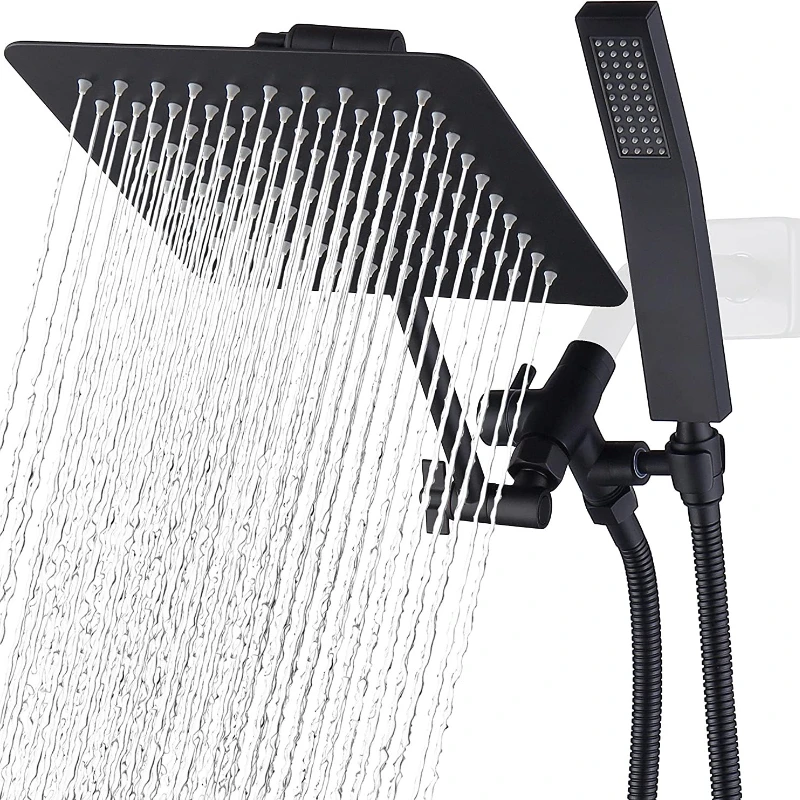 Imagem -06 - Stainless Steel Rain Shower System com Chuveiro de Mão Luxury Bathroom Grupo Preto e Dourado in