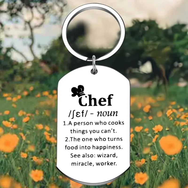 Chef Key Chain Ring Chef Definition Gifts Culinary Gift keychains pendant Chef Cooks Chef Appreciation Gift Culinary School Gift