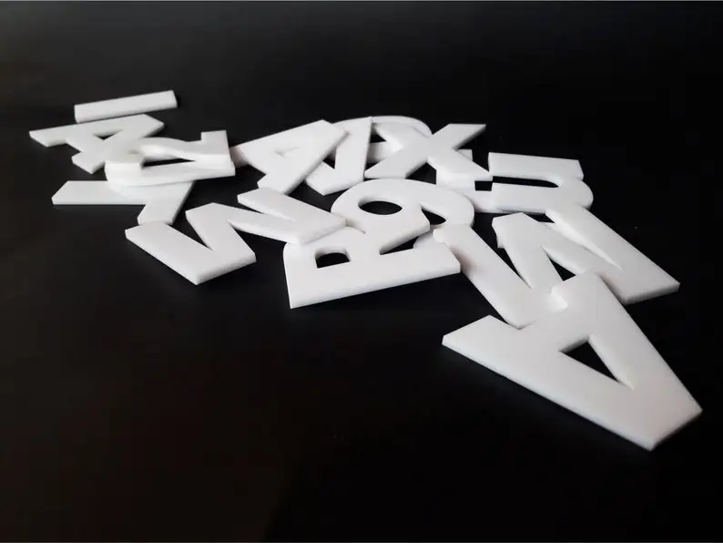 Custom Text Sign - 3mm Acrylic Restroom, Salon, 3D, Toilet, Modern, Minimal, Restaurant, Hotel Door Sign - Self Adhesive view 3
