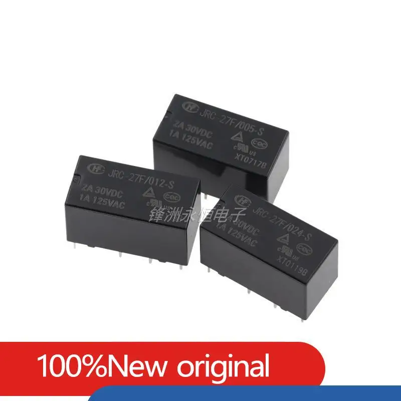 5PCS/Lot Original New Relay JRC-27F HFD27-005-S HFD27-012-S HFD27-024-S 2A 8PIN Signal Relay Replaceable G5V-2 -5VDC 12VDC 24VDC