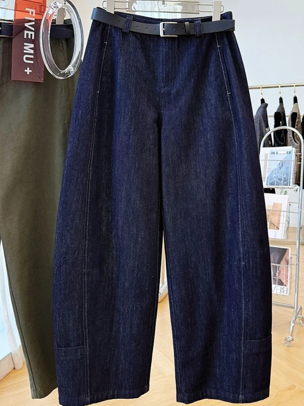 

plus Size Casual High Waist Wide Leg Jeans Women's Loose Fit High Rise Denim Pants Taller Illusion Comfortable Breathable