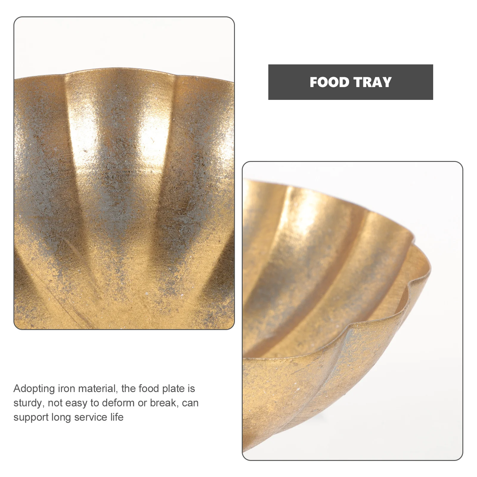 

Serving Tray Iron Material Snack Plate Desktop Dish Compact Lightweight for Home Parties and Jewelry Food Tray