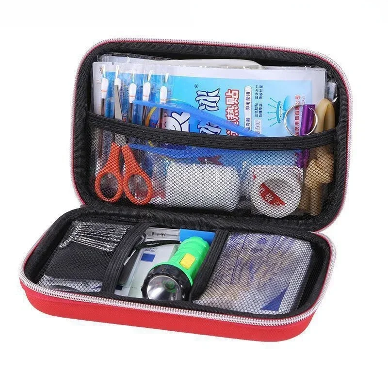 Portable EVA Case Storage Organizer, Mini Travel Camping Car Outdoor Rescue Survival Kit, Emergency Medical First Aid Bag