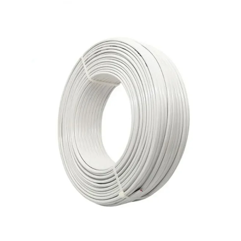 5 Meters Home Improvement White Two-core Copper Wire and Cable BVVB Hard Core 2 * 1/ 1.5/ 2.5/ 4/ 6 Mm Sheathed Wire