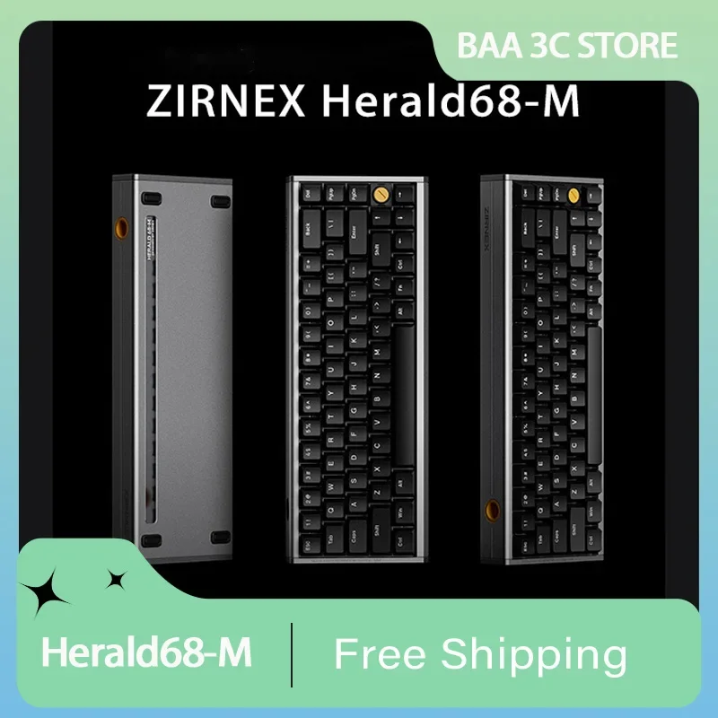 ZIRNEX Herald68-M Mechanical Keyboard Magnetic Switch 68keys Wired Gaming Keyboard 8000hz Aluminium Alloy Pc Gamer Accessories