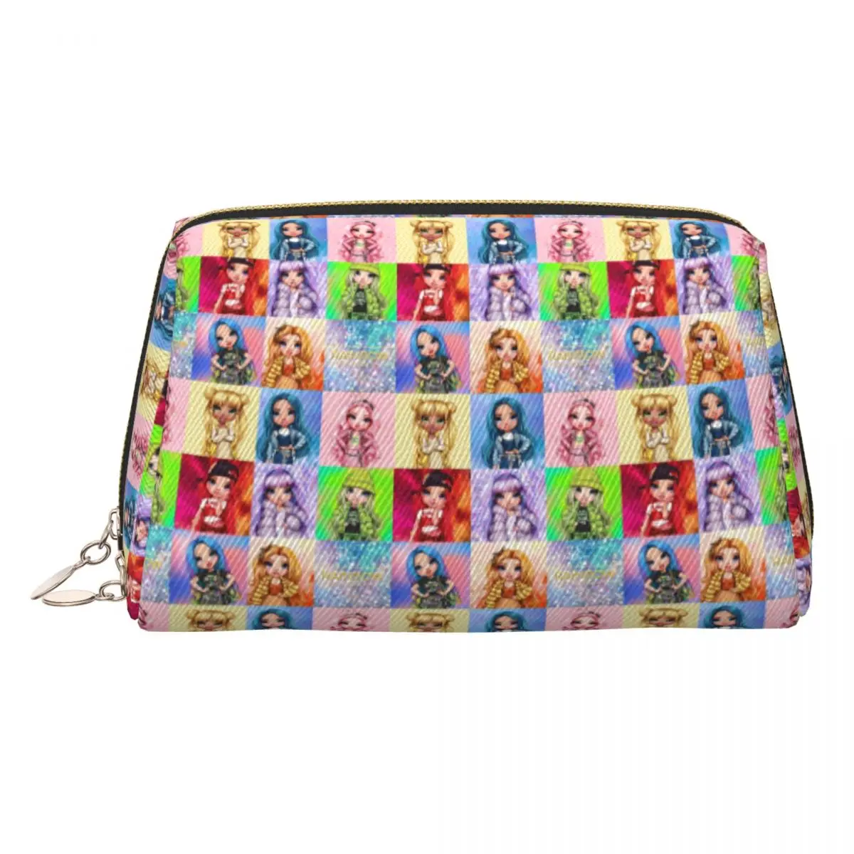 

Сумка для туалетных принадлежностей Rainbow High для девочек, женский мультяшный анимационный косметический органайзер для макияжа, женский органайзер для хранения красоты, Dopp Kit Box