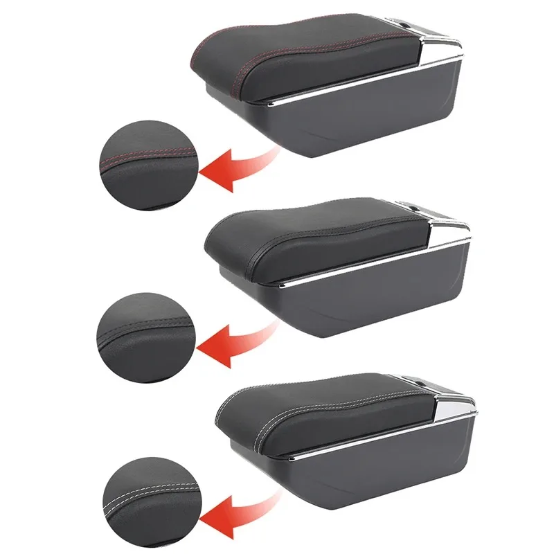 لسيارة Toyota Yaris Cross ملحقات السيارة الداخلية صندوق تخزين أسود مسند ذراع وحدة التحكم المركزية سهل التركيب بدون حفر