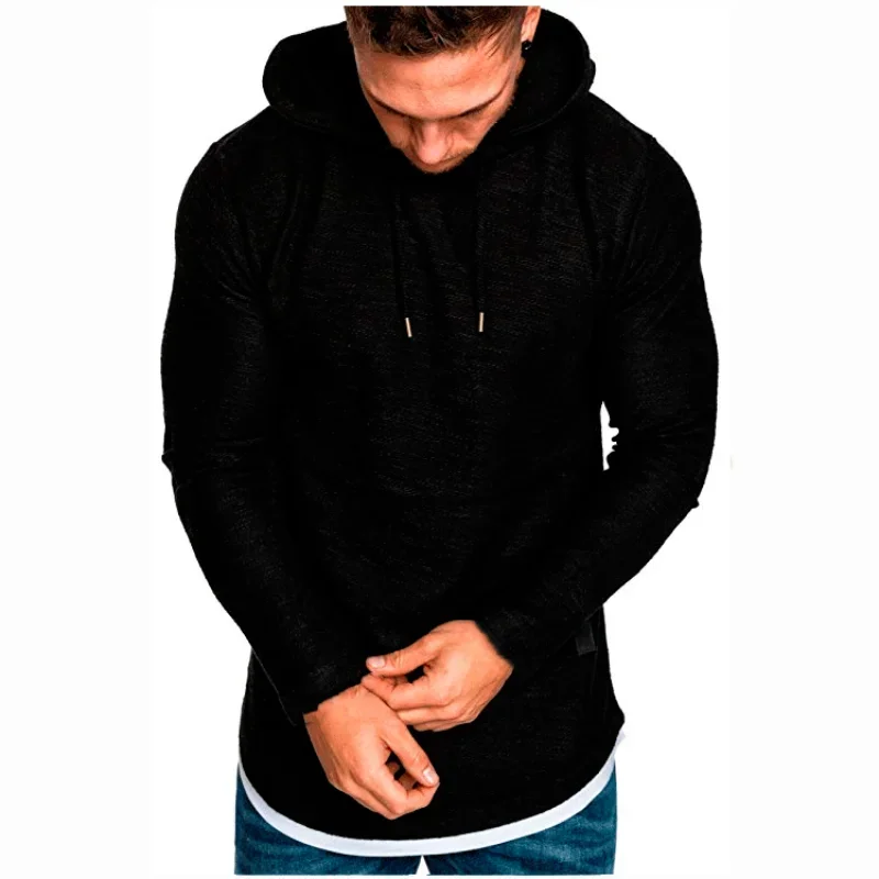 MRMT 2024 Brand New Men's Solid Color Hooded Casual Sports Long-Sleeved T-Shirt Pullover For Male Men's Hoodies Sweatshirts Tops