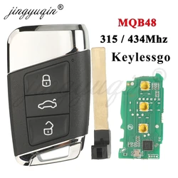 jingyuqin Smart Remote Key MQB48 315/434MHz FOB for Volkswagen VW Magotan B8 Superb A7 Passat Variant 2015-2019 MEGAMOS 88 AES