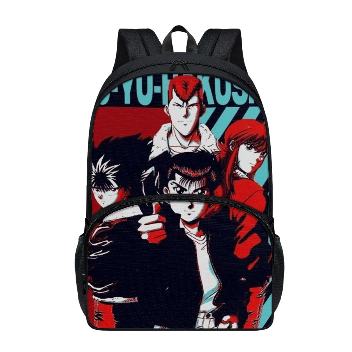 FORUDESIGNS Anime Yu Yu Hakusho Schoolbags Teen Multi Pocket Backpacks Storage Zipper Lightweight Bookbags Utility New Arrivals