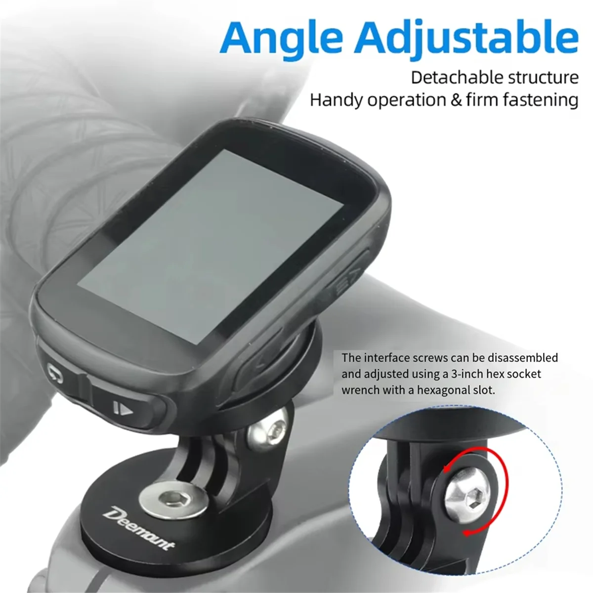 M87K  Bicycle 28.6mm (1-1/8in) Headset Stand for Action Camera Bike Stem Top Cap Computer Bracket for