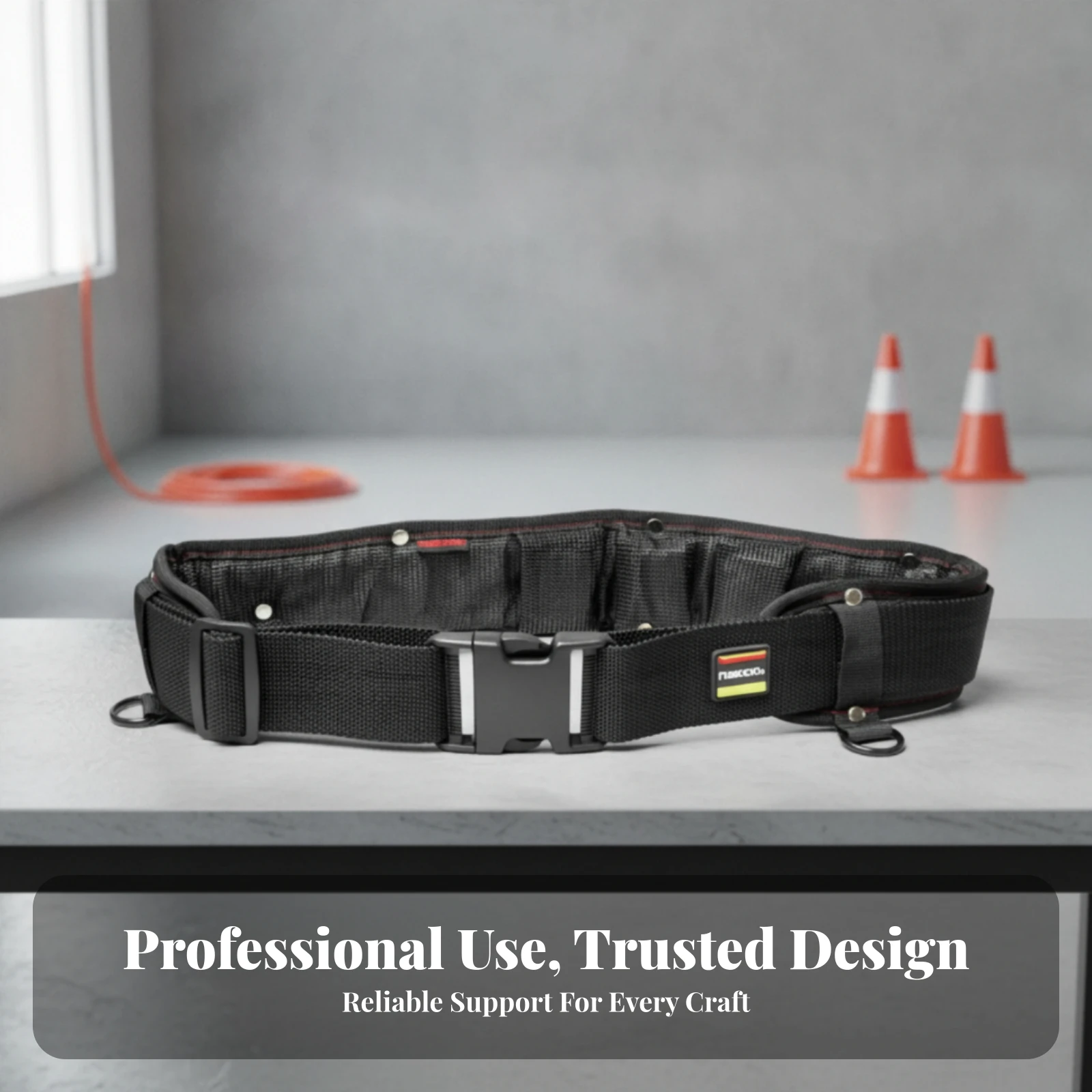 padded-work-tool-belt-detachable-strap-breathable-tool-belt-hanging-rings-adjustable