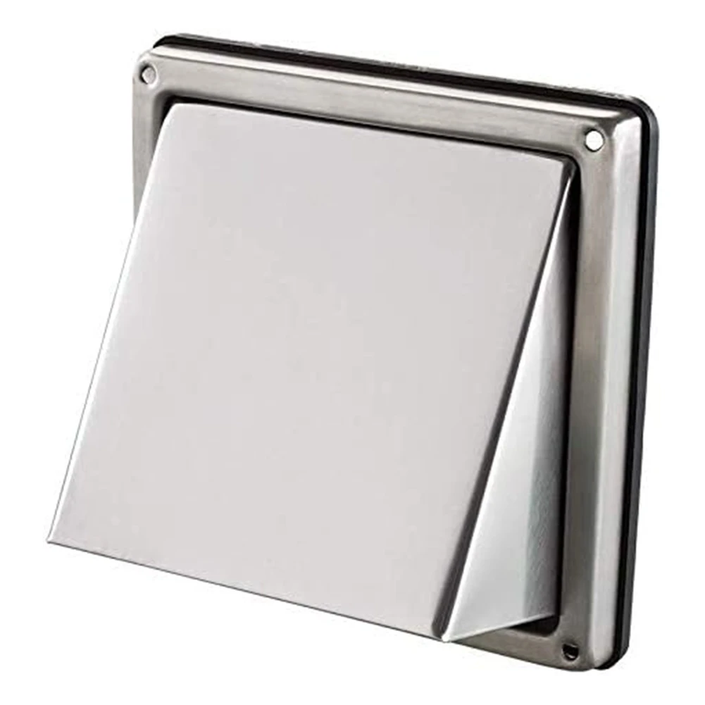 Hot sale 5-Inch External Extractor Wall Vent Cushioned Non Return Flap, Stainless Steel Outside Dryer Vent Covers for House