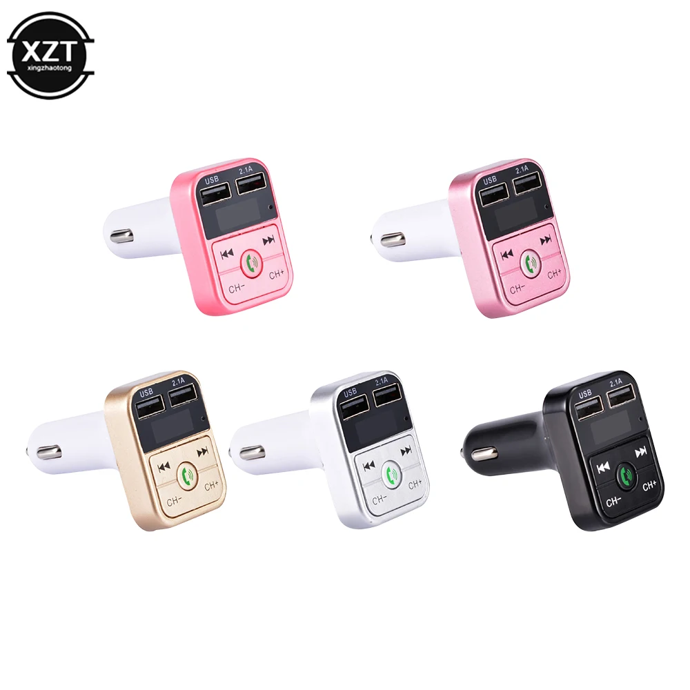 Kit de manos libres inalámbrico para coche, compatible con Bluetooth 5,0, transmisor FM, reproductor MP3 LCD, accesorios para coche, Cargador USB