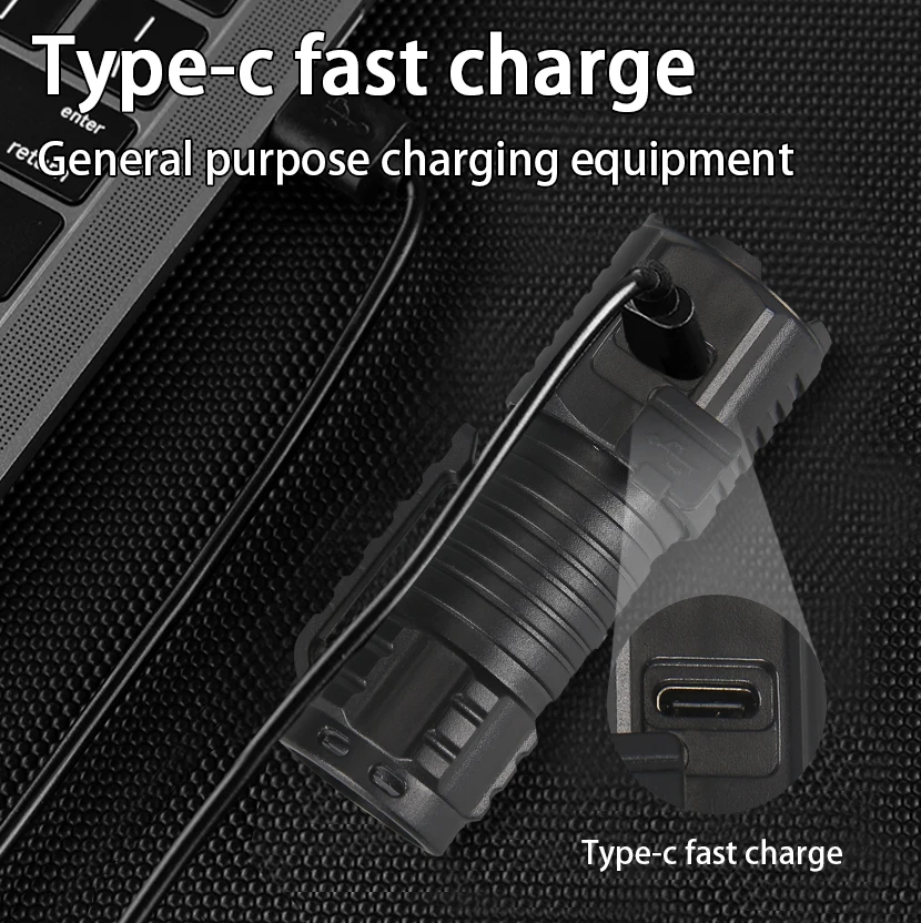 Powerful Mini LED Flashlights Keychain Pocket Flashlight USB Rechageable with 5 modes Portable Searchlight Torch Lamp Lights