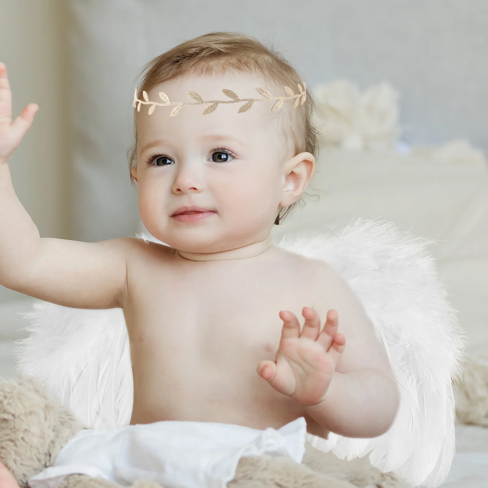 1Set Infant Angel Wings Soft Lightweight Angel Wing Headband Baby Photo Prop Toddler Costume Wing Newborn Photography Props