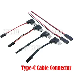 Motorcycle Interface USB-Micro Type C 90 Degree Male+JST Plug USB To JST/SYP Terminal Interface Cable Connector