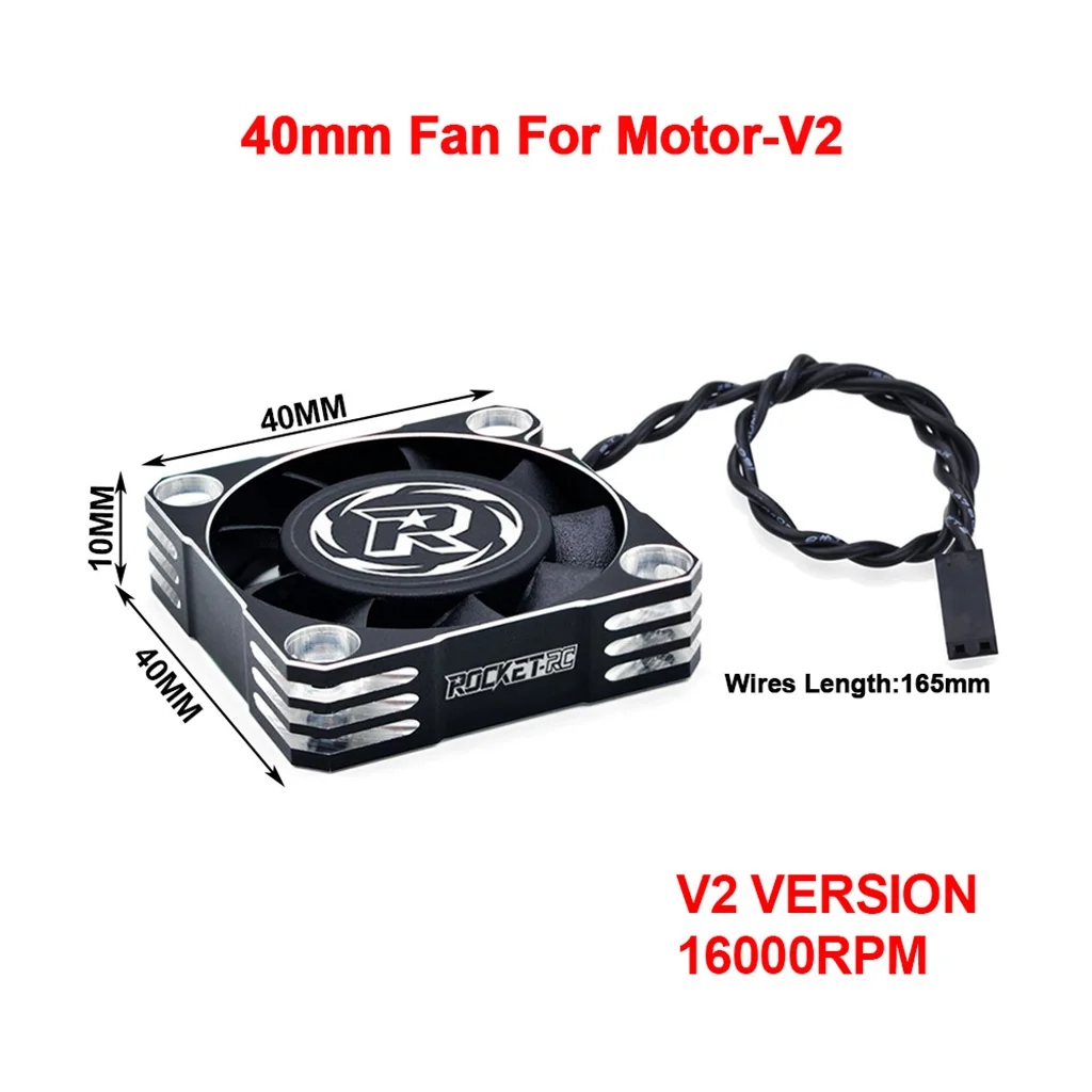 RC Auto Motor Lüfter Surpasshobby Rokcet-RC 30mm 40mm Metall Lüfter Für 1/10 1/8 540 550 3650 Motor Wärmeableitung – Detail 10