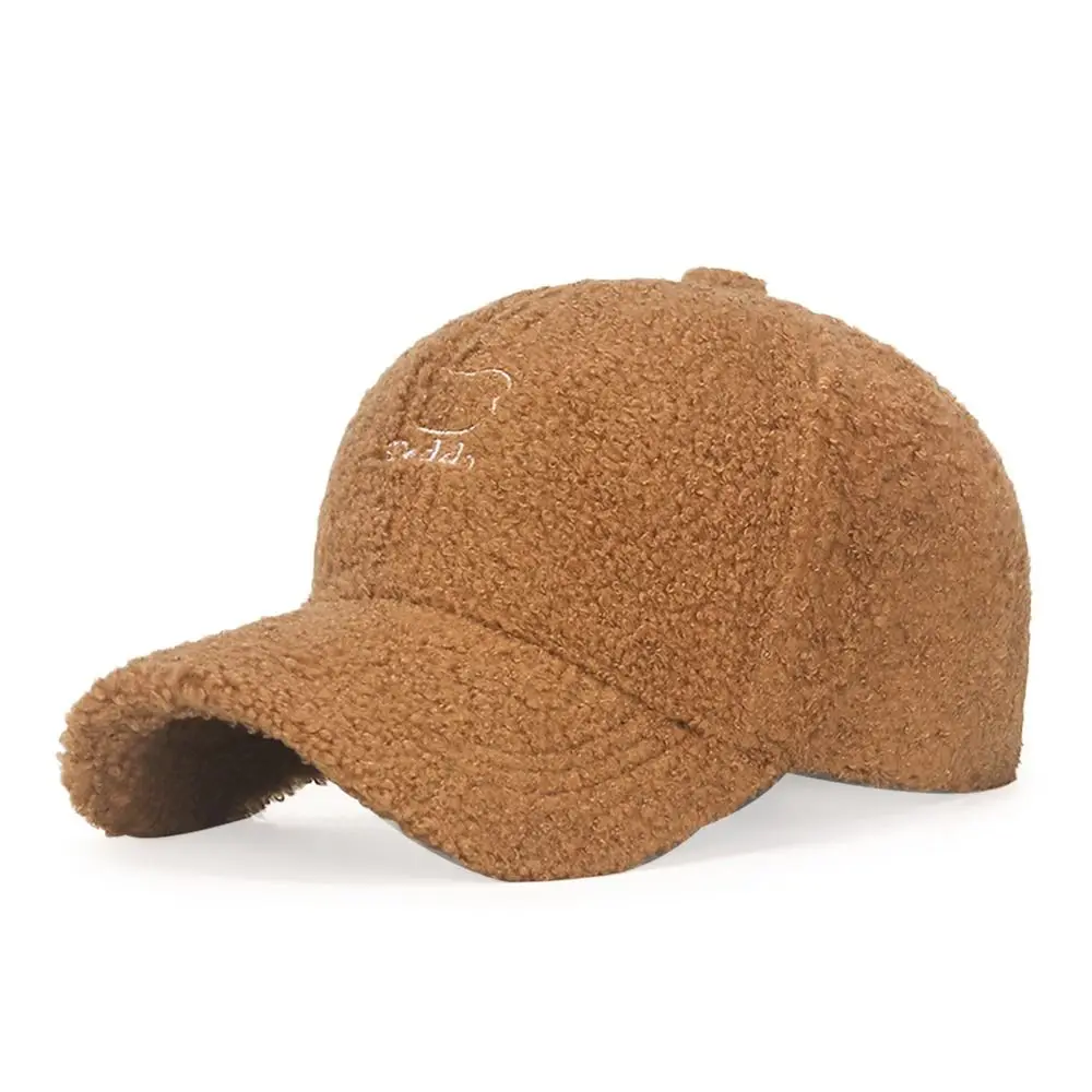 Gorra de béisbol de felpa ajustable para hombre y mujer, gorro Snapback de invierno para deportes al aire libre, informal, papá