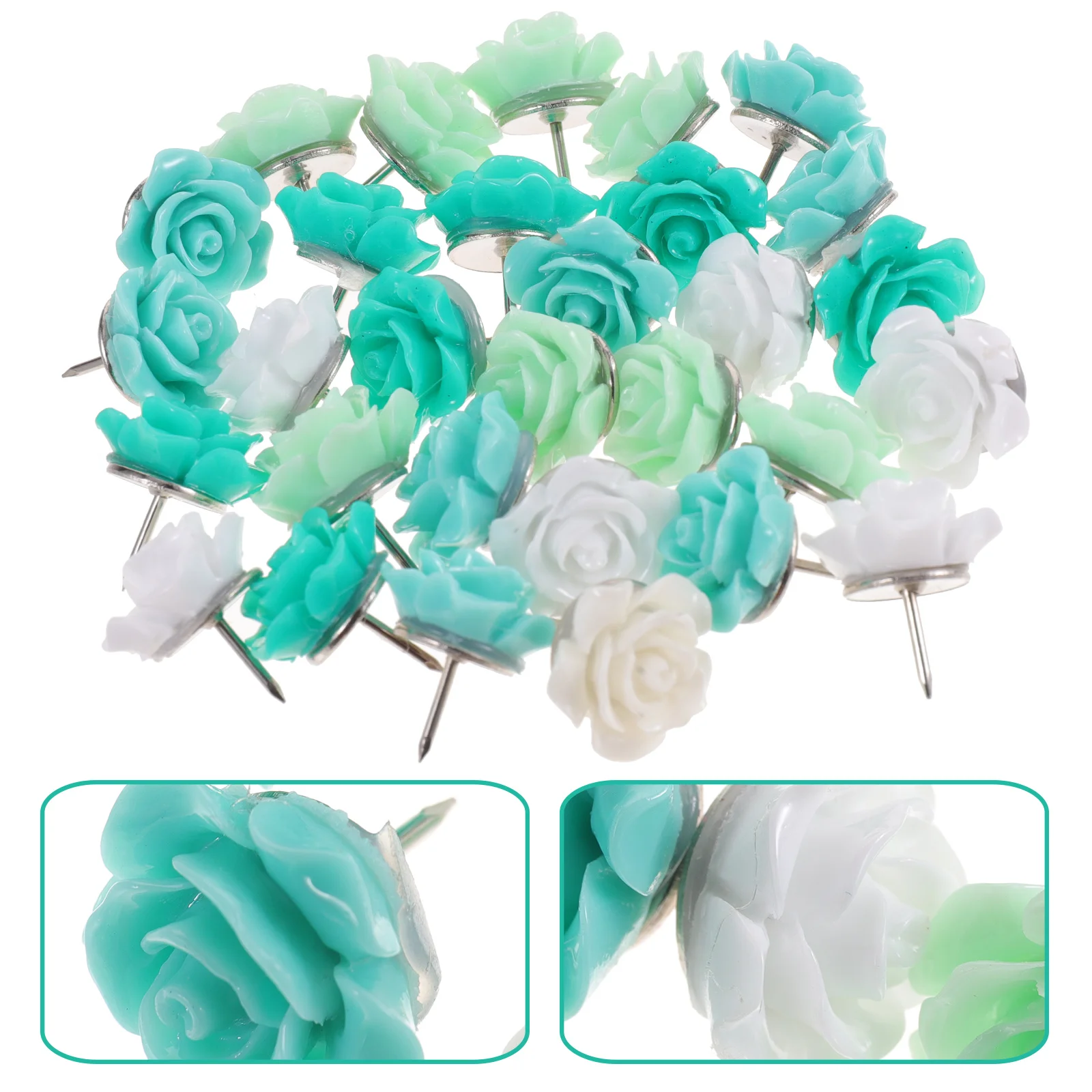 หมุดปักกระดานตกแต่งรูปดอกไม้ 30 ชิ้น คละสี สำหรับติดแผนที่ กระดานประกาศ ใช้ในชีวิตประจำวัน คุณภาพพรีเมียม หมุดขนาดเล็ก