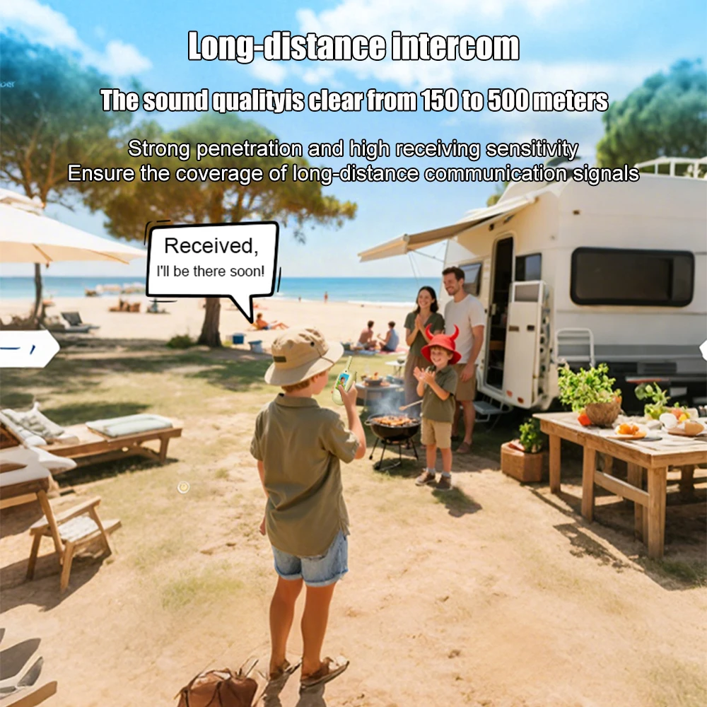 2 個子供用ビデオトランシーバー 2 インチ HD スクリーン充電式ワンクリック通話ラジオトランシーバー男の子女の子子供用ギフト