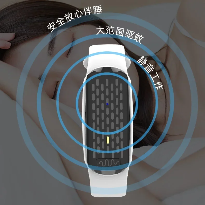 Outdoor Anti Mosquitoes Bite Wristband Repeller Ultrasonic Mosquitoes Repeller Bracelet USB Charging Smart Wrist Watch