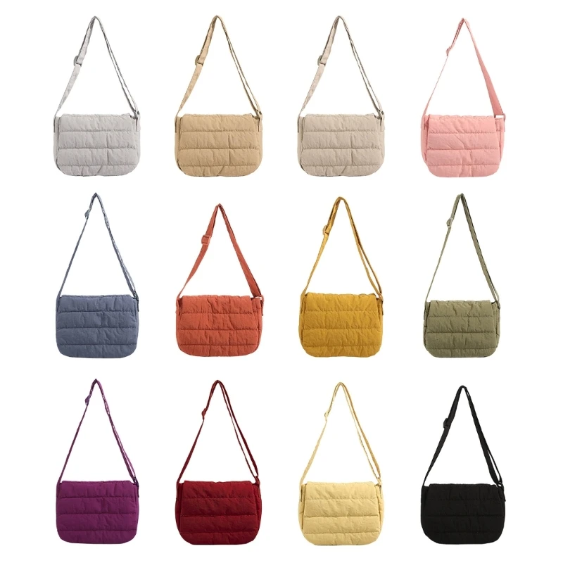 

Underarm Bag Puffer Cotton Cover Square Bag Crossbody Phone Bags For Women E74B