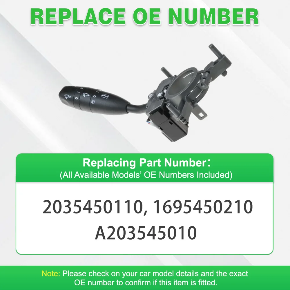 1695450210 2035450110 Multifunction Combination Switch Replacement for Mercedes-Benz A-CLASS (W169) A 150 160 170 180 200