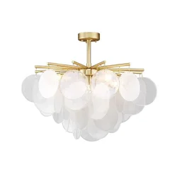 Glass Pendant Match LED Chandelier For Living Room Dining Bedroom Luxury Metal Indoor Decorations Lighting fixtures