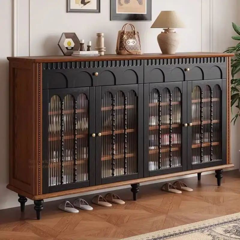 

Modern Entryway Shoe Cabinet Storage Minimalist Apartments Wooden Shoe Rack Storage Corridor Mueble Organizador Furniture Home