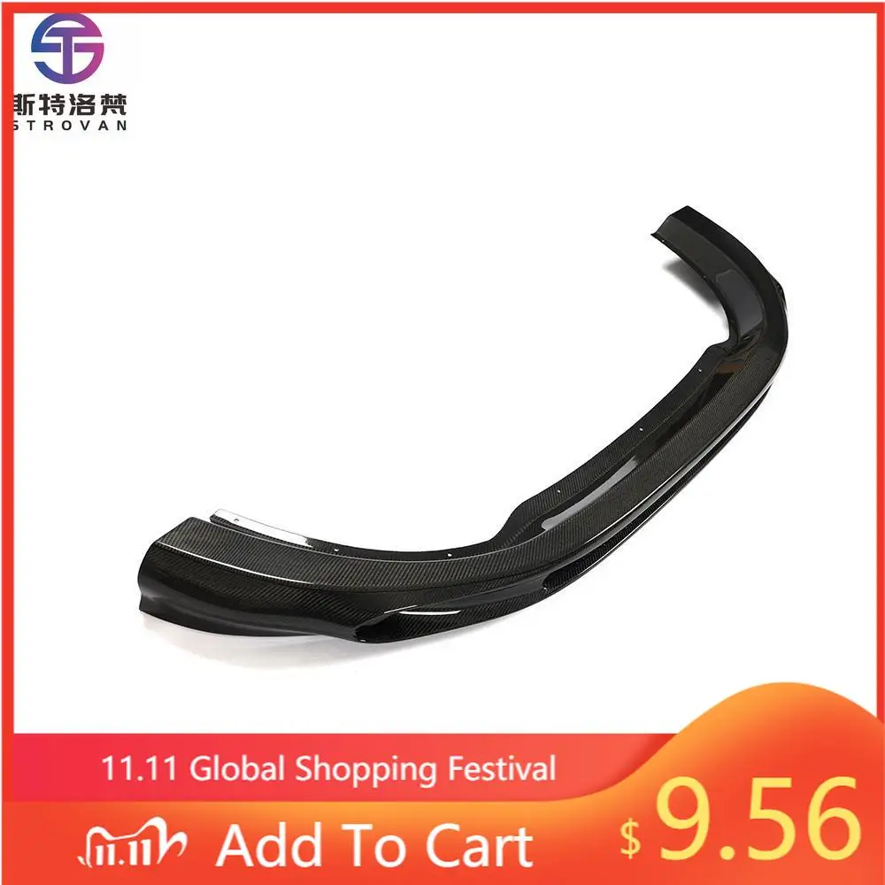 

STLF Carbon Fiber Front Bumper Black Car Body Kit Spoiler Lip for Porsches Macan GTS 2022 -2024