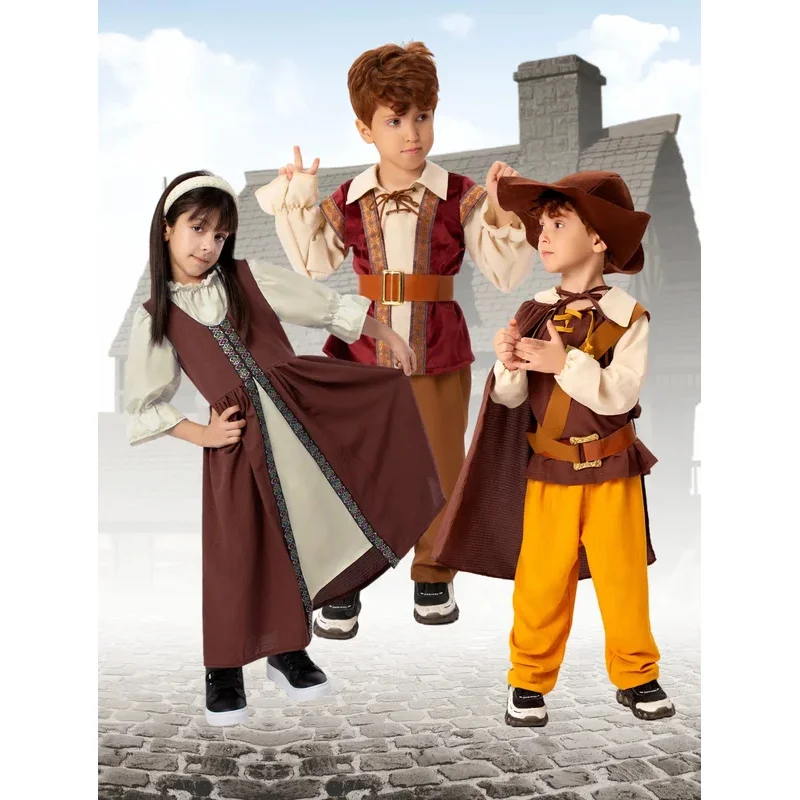 

New Halloween Cosplay Toddler and Little Girl Princess Prince Dress Up Costumes, Halloween Birthday Party Daily Dress Up Game C