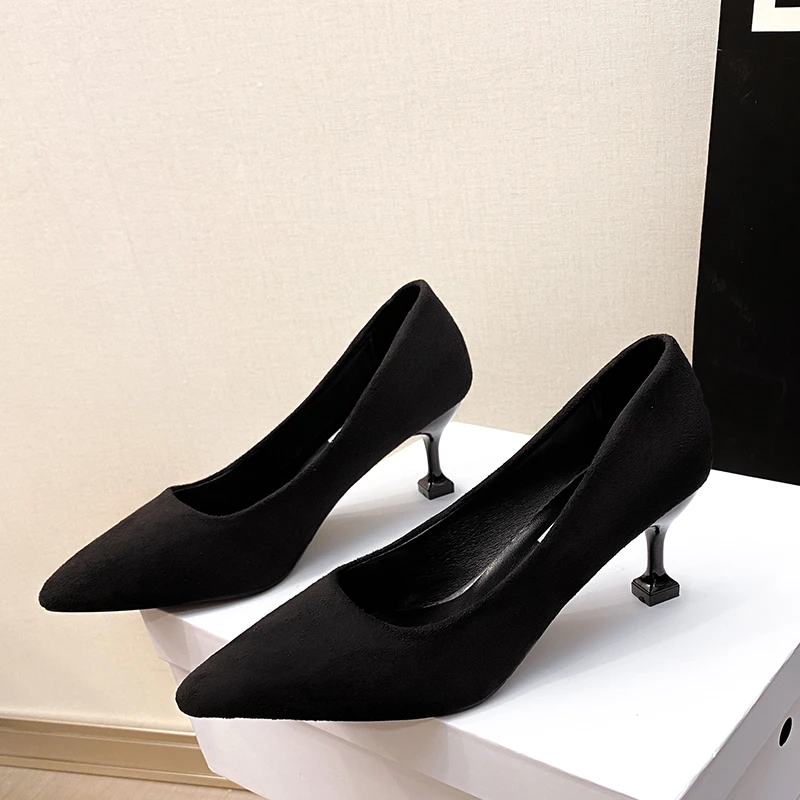 Spring and Autumn New Professional Work Large Size Single Shoes Women's Temperament Wearing High Heels Outward Women 2023