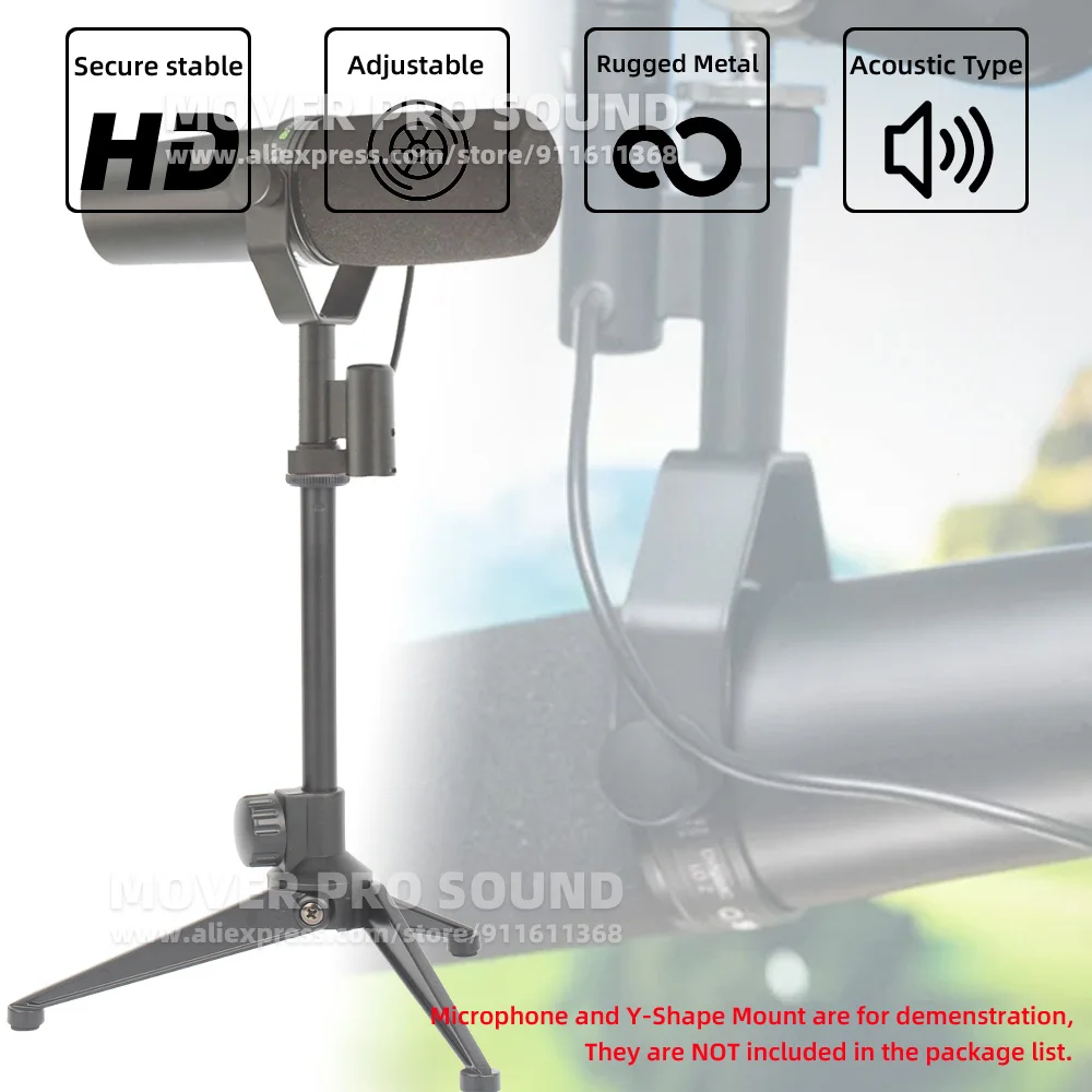 Desktop Super Tripé Mic Stand, suporte de montagem para SHURE SM7dB SM7 dB SM7B B Suporte de mesa, microfone de mesa Boom