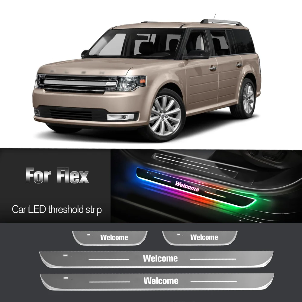 

Car Door Sill Light For Ford Flex 2009-2019 2009 2013 2016 2017 Customized Logo LED Welcome Threshold Pedal Lamp Accessories