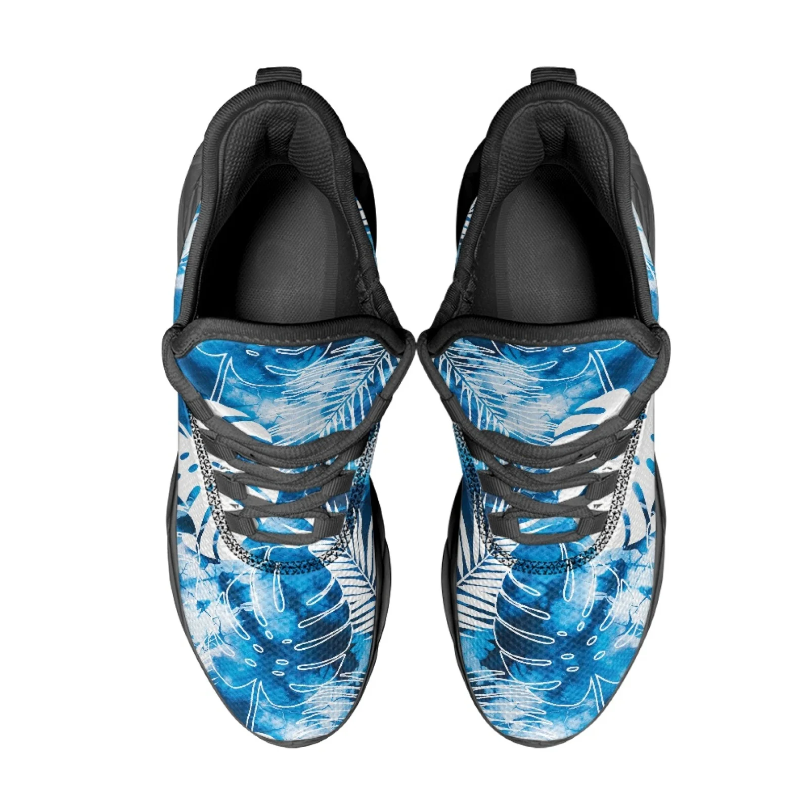 PENSTROLL Tropical Leaf Print Men's Running Shoes Athletic Shoes for Girls Non Slip Men's Sneakers