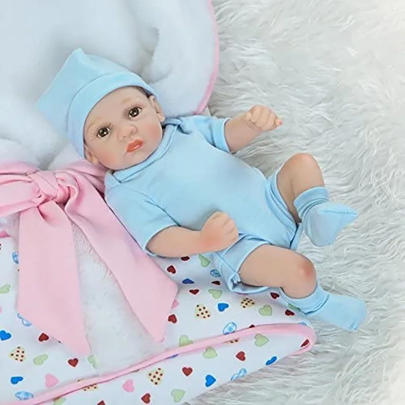 

10inch Reborn Baby Doll Full Body Silicone Reborn Doll Lifelike Sleep Baby Vinyl Doll Handmade Unfinished DIY Toys Children Toys