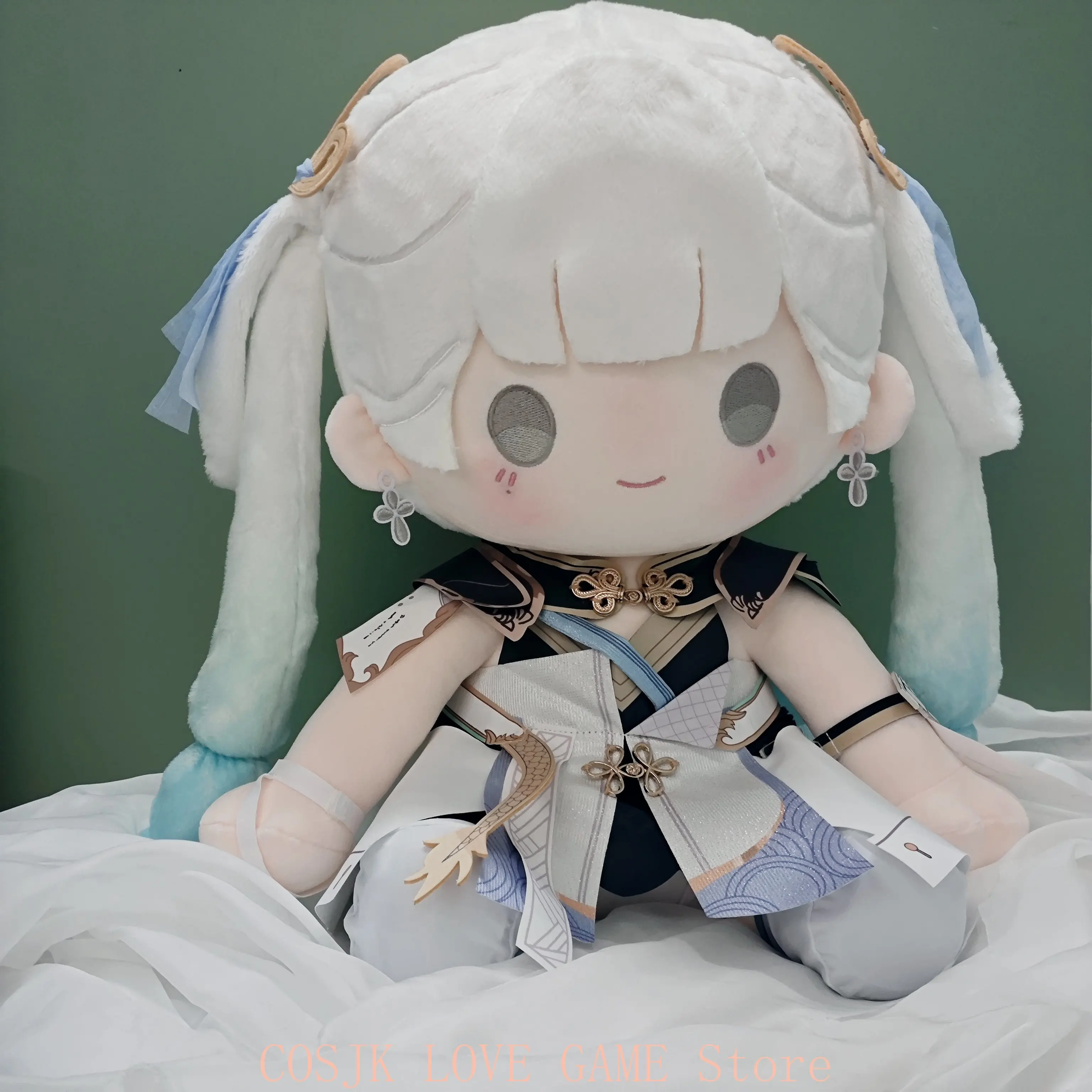 

original Jinhsi Wuthering Waves Anime Kawaii Sitting Posture Model Maumet Body Change Clothes 40CM Plushie Pillow ornament Gift