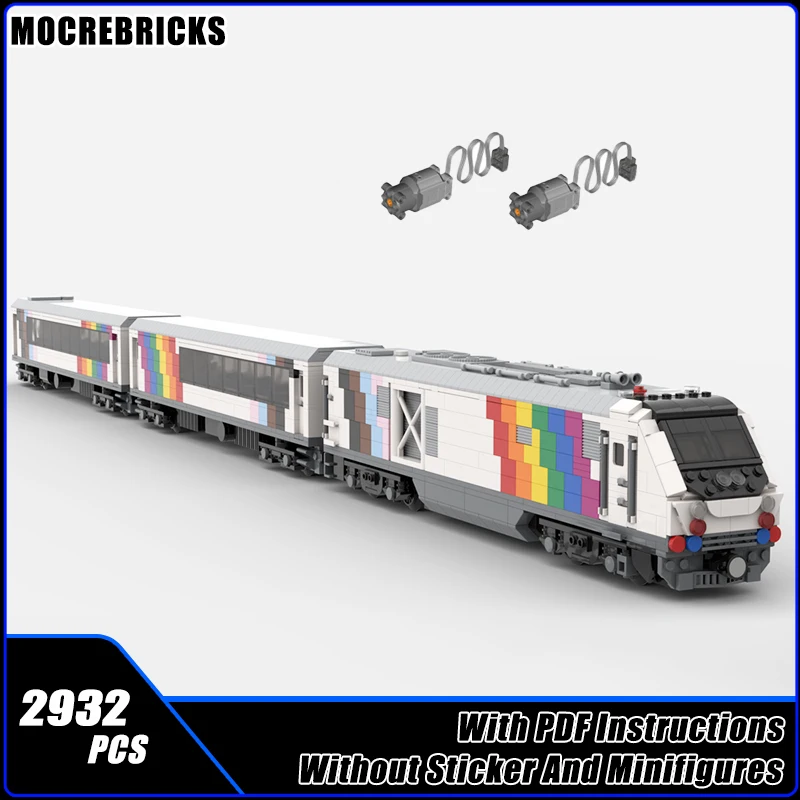 Set di carrozze ferroviarie ad alta velocità Progress Express locomotiva elettrica MOC Building Blocks modello Puzzle mattoni giocattoli regalo