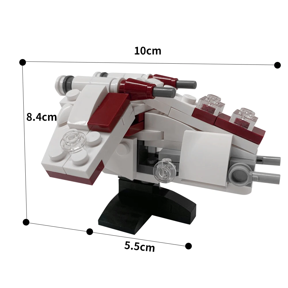 Micro Republic Gunship Space Wars Bricks Model DIY Building Block Republic Gunship Starfighter Spaceship Children Toys Gifts