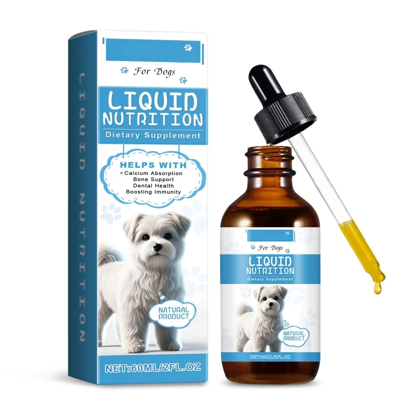 2024 New Advanced Formula 2oz Pet Vitamin Drops Promote Immunity Health Caring Dogs Supplement Drop Natural Extracts