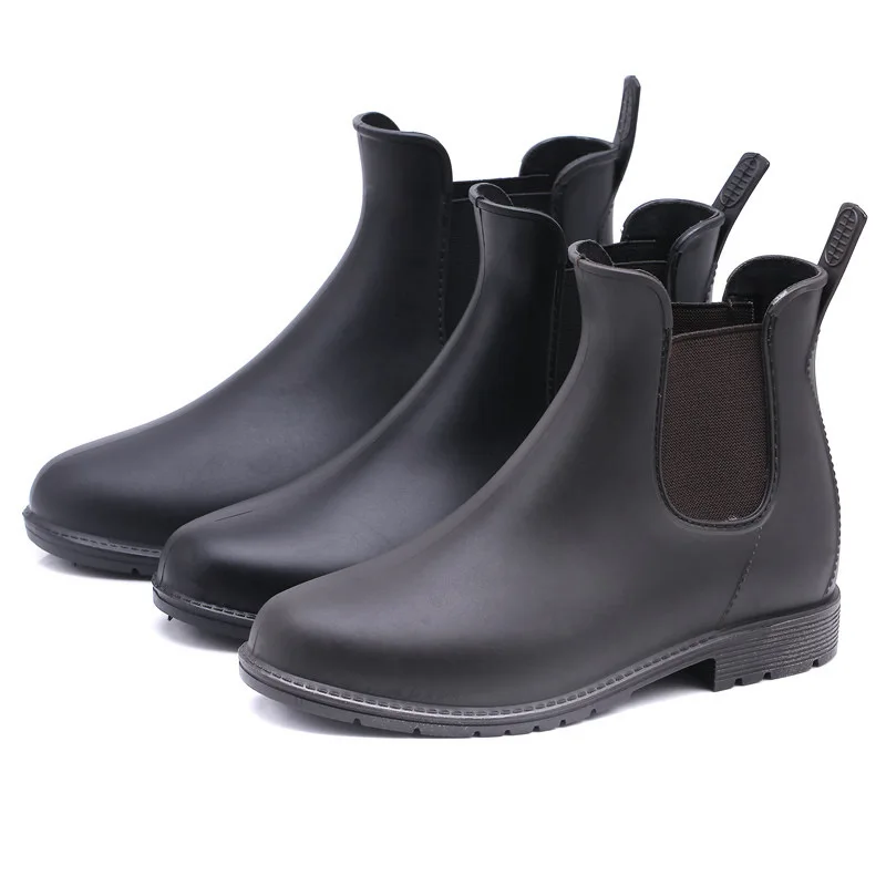 Rain Boots for Women Waterproof Men Short Rain Boots Non-slip Kitchen Water Shoes Rubber Fishing Shoes Work Shoes Durable Boots