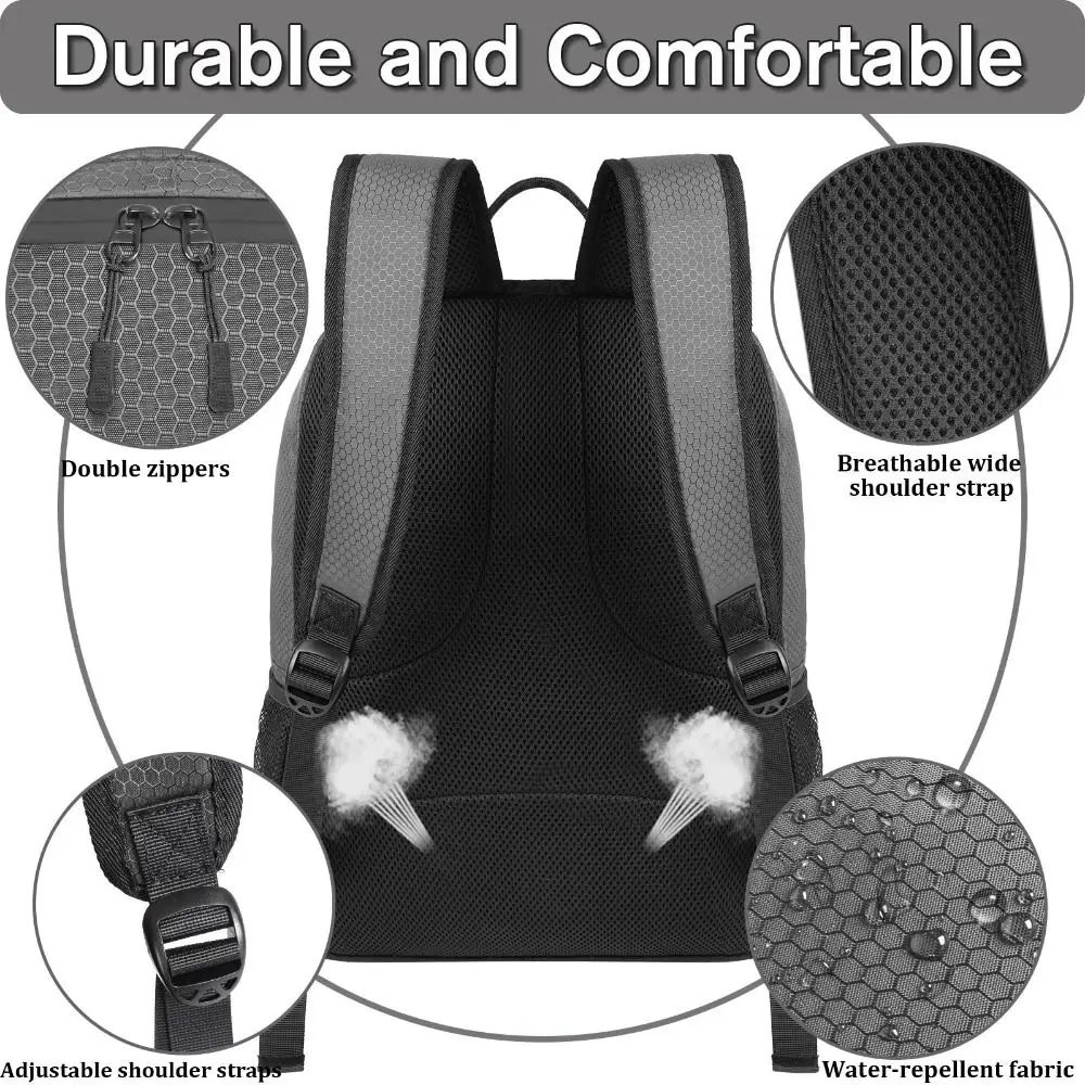 Large Capacity Soccer Backpack Water-resistant Lightweight Basketball Bag Breathable with Shoes Compartment Soccer Bag view 6
