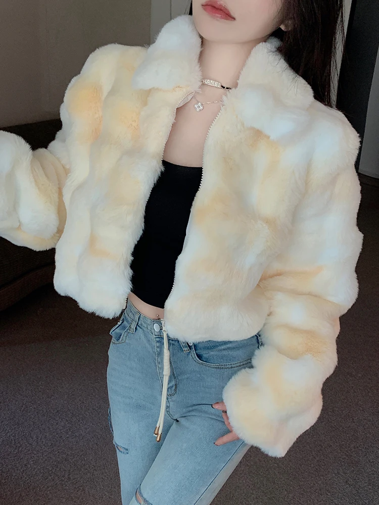 Luxury Faux Fur Jacket Women Fluffy Furry Loose Long Sleeve Fluffy Warm Coat 2024 Winter Luxury Fashion Lady Overcoat Streetwear