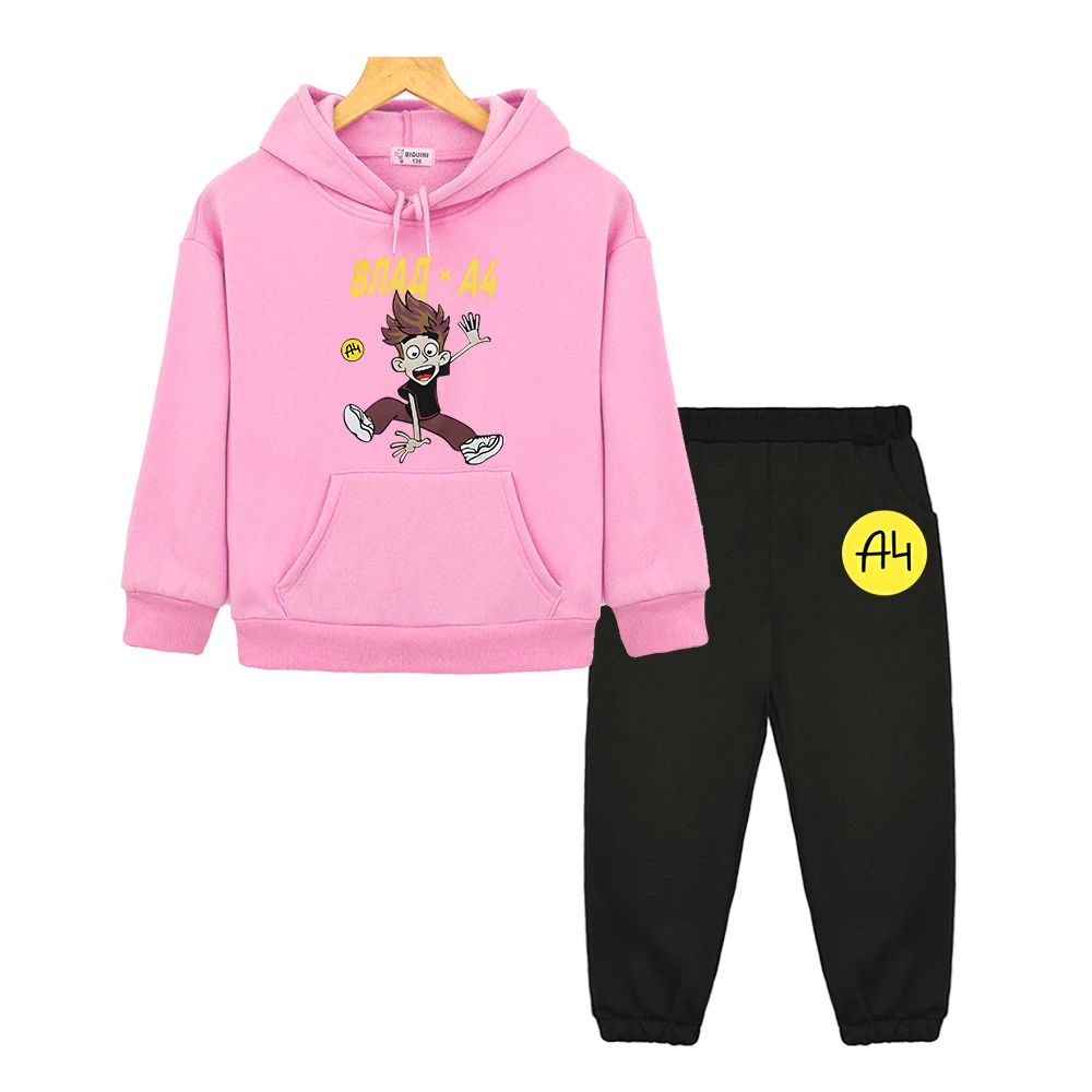 Vlad A4 Autumn girls boys Hooded Sets Fleece sweatshirt  y2k sudadera мерч а4 Lamba anime hoodie pullover kids boutique clothes