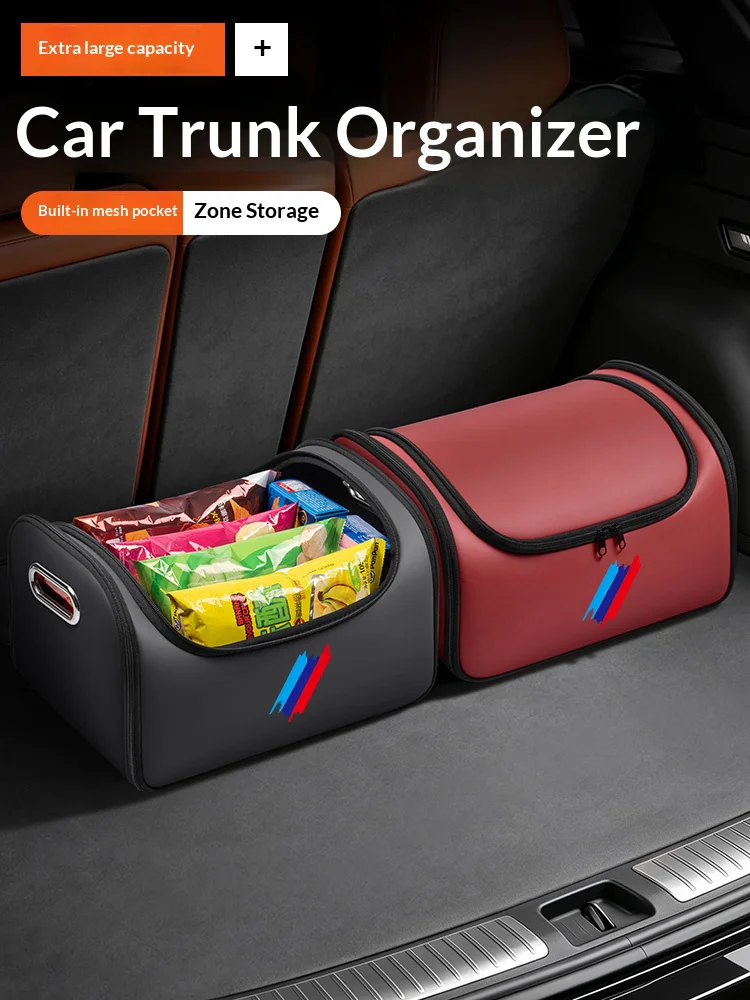 Car Trunk Organizer Storage Box Seat Storage Bag with Built-in Pocket For BMW X1 X3 X5 X7 E46 E60 E70 E82 E92 G10 G30 F10 F30