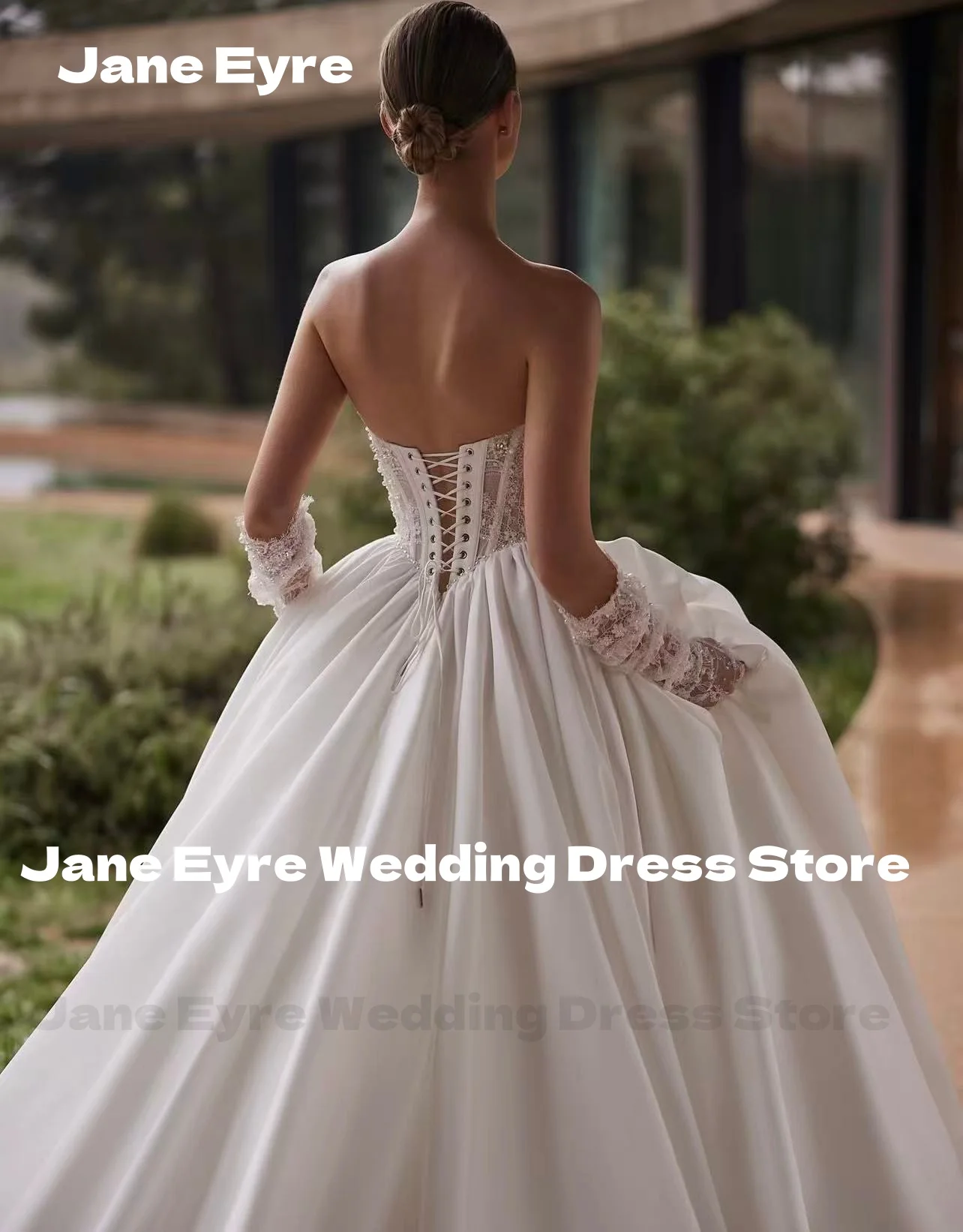 Onelife luxuoso sem alças vestidos de casamento elegante apliques vestidos de noiva graciosos até o chão vestidos de novia