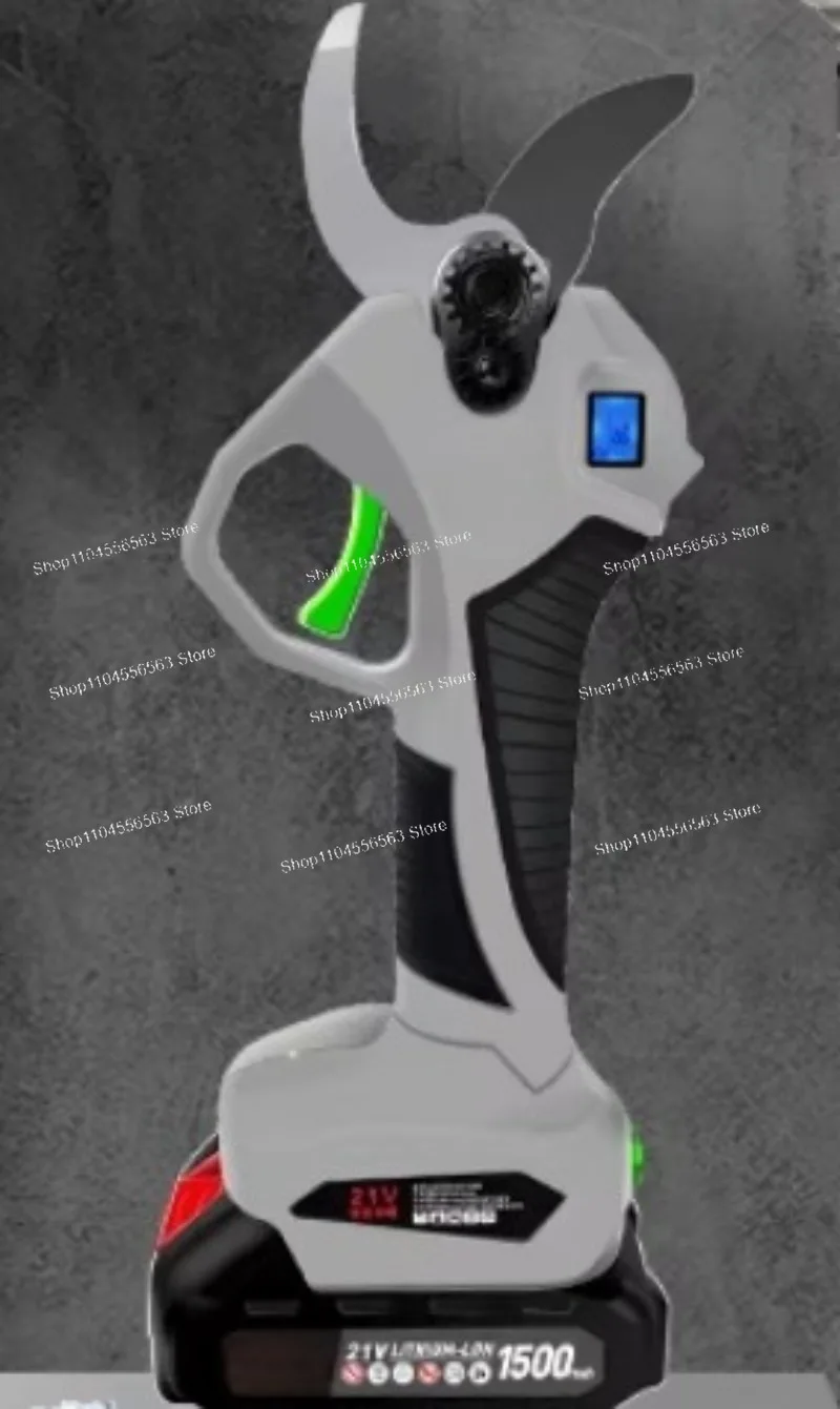 

Electrically rechargeable, brushless lithium battery pruning shears specifically for gardening fruit trees