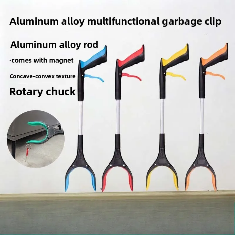 Faltbarer Müllgreifer 80cm aus Aluminiumlegierung, Greifzange für Senioren und Kinder, Müllsammler-Werkzeug – Detail 1